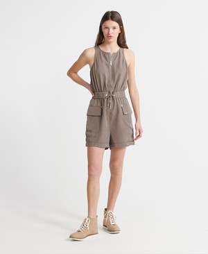 Superdry Nevada Halter Playsuit Női Ruhák Szürke | MXHZQ3496